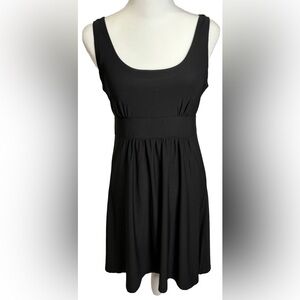TFT S Black Sleeveless Elastic Waist Tank Skater Dress